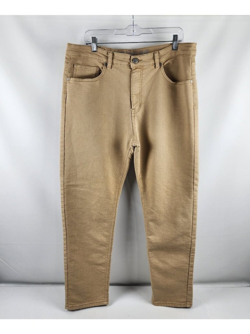 Vintage Genes Black Jeans Mens 36x29 Tan Slim Fit Denim
